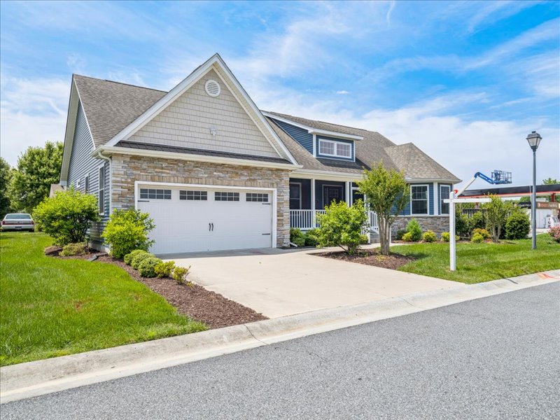 Front exterior view of the home from the driveway at 134 Salt Creek Drive, Dover, Delaware